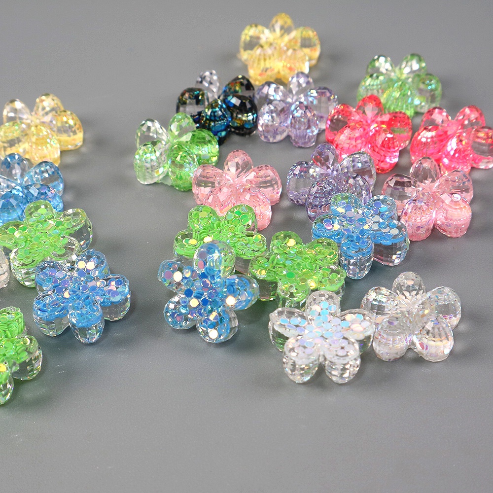 [Hàng mới về] Phụ kiện trang trí hình bông hoa nhiều màu sắc 12mm