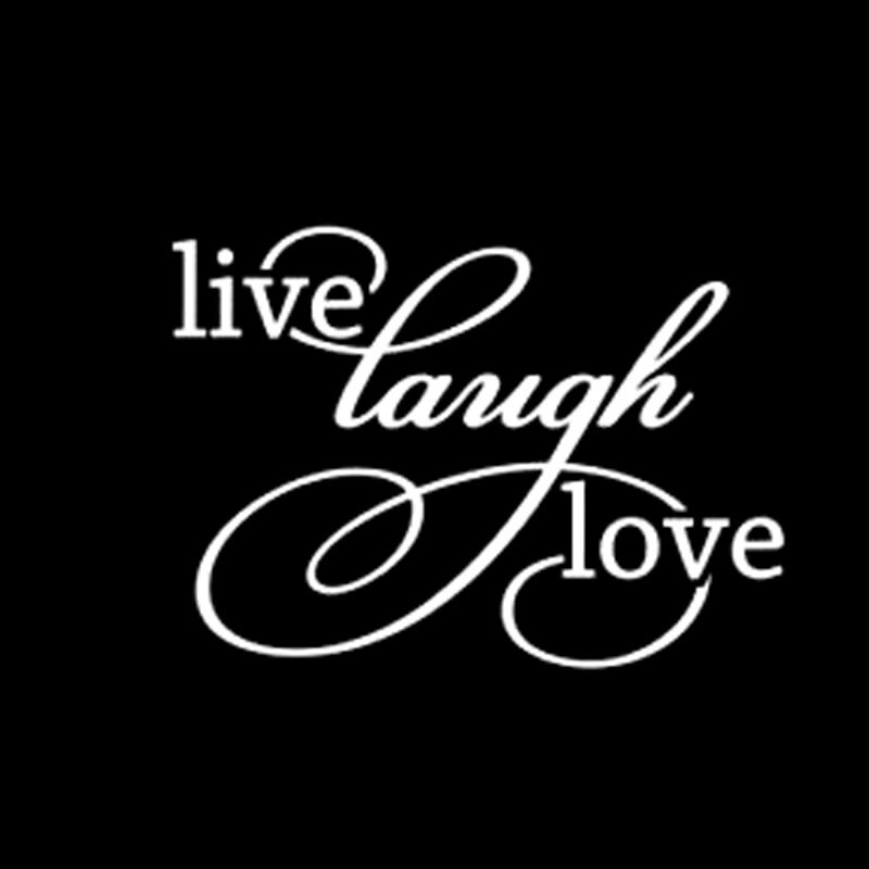 Decal Dán Trang Trí Xe Hơi In Chữ &quot;Live Laugh Love&quot; 13.9cm X 10cm