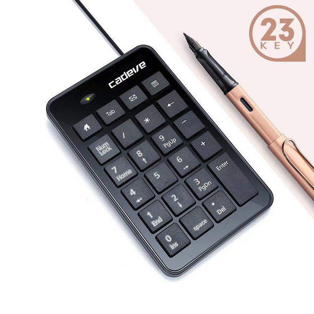 Bàn Phím Số Mini 23 Phím Cổng USB Có Dây Cho Laptop Bàn phím số USB Bàn phím số mini có dây