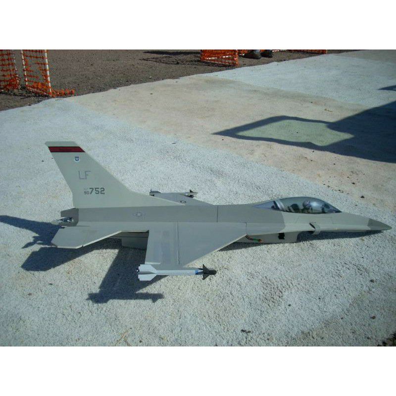 ❤️Siêu SOCK ❤️ Bộ vỏ kit máy bay F-16 Flat đẩy đuôi sải 60 cm
