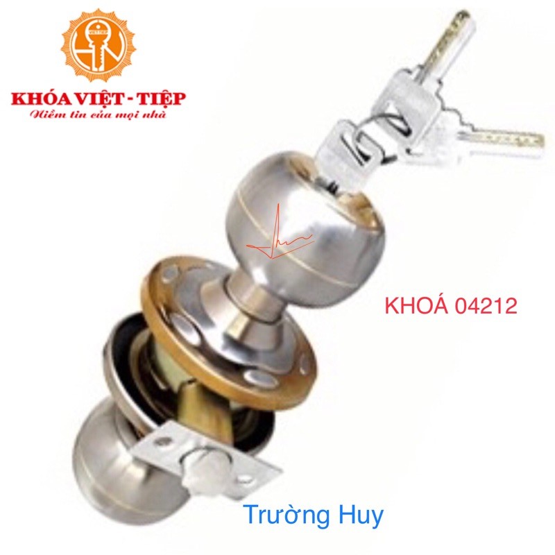 [chính hãng] Khoá cửa tay nắm tròn (cao cấp Việt Tiệp - 04212 (cò ngắn, dài) - Bảo hành 2 năm