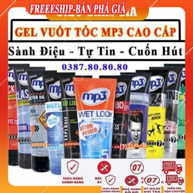 [ Chính Hãng - CAO CẤP ] Keo vuốt tóc nam tạo phồng giữ nếp cao cấp/ Gel vuốt tóc MP3 pháp không bết dính, giữ nếp 24h