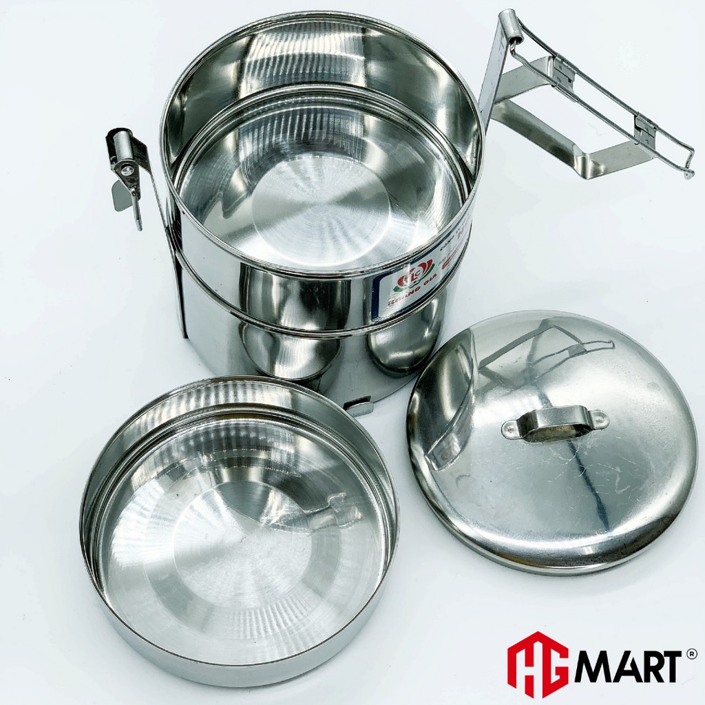 Cặp Lồng Inox giữ nhiệt 3 ngăn thương hiệu HG Mart