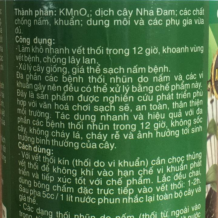 Chế phẩm đặc trị bệnh thối nhũn Ngọc Linh 12H A8VIP cho hoa phong lan, cây cảnh chai 250ml