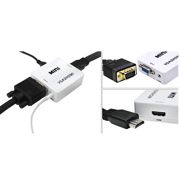 Bộ ChuyểN VGA Sang HDMI 1080P HD VGA2HDMI VGA