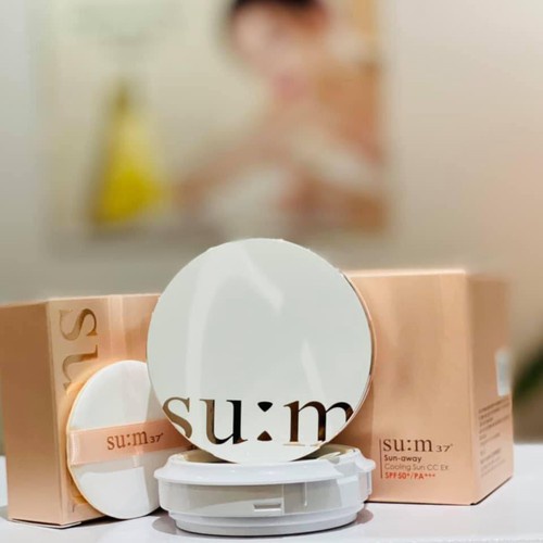 Set Phấn Nước Cushion Sum37 Sun-away Cooling Sun CC EX SPF50+/PA+++ Special Set 1 Hộp + 2 Lõi