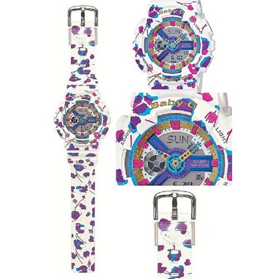 Đồng Hồ Nữ Casio Baby G BA-110FL-7A chính hãng ,  tự bật led , Chống Nước 100m , bảo hành 12 tháng