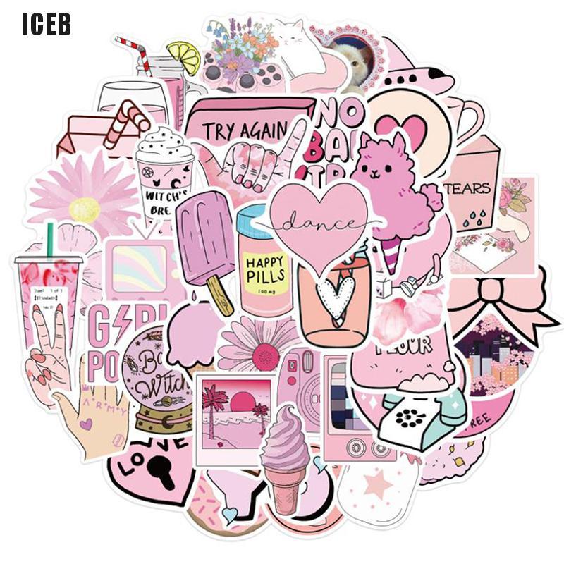 Set 50 Sticker Hoạt Hình Dán Trang Trí