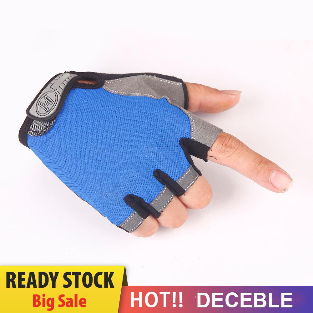 Deceble Unisex Thin Breathable Outdoor Cycling Fitness Climbing Half Finger Gloves