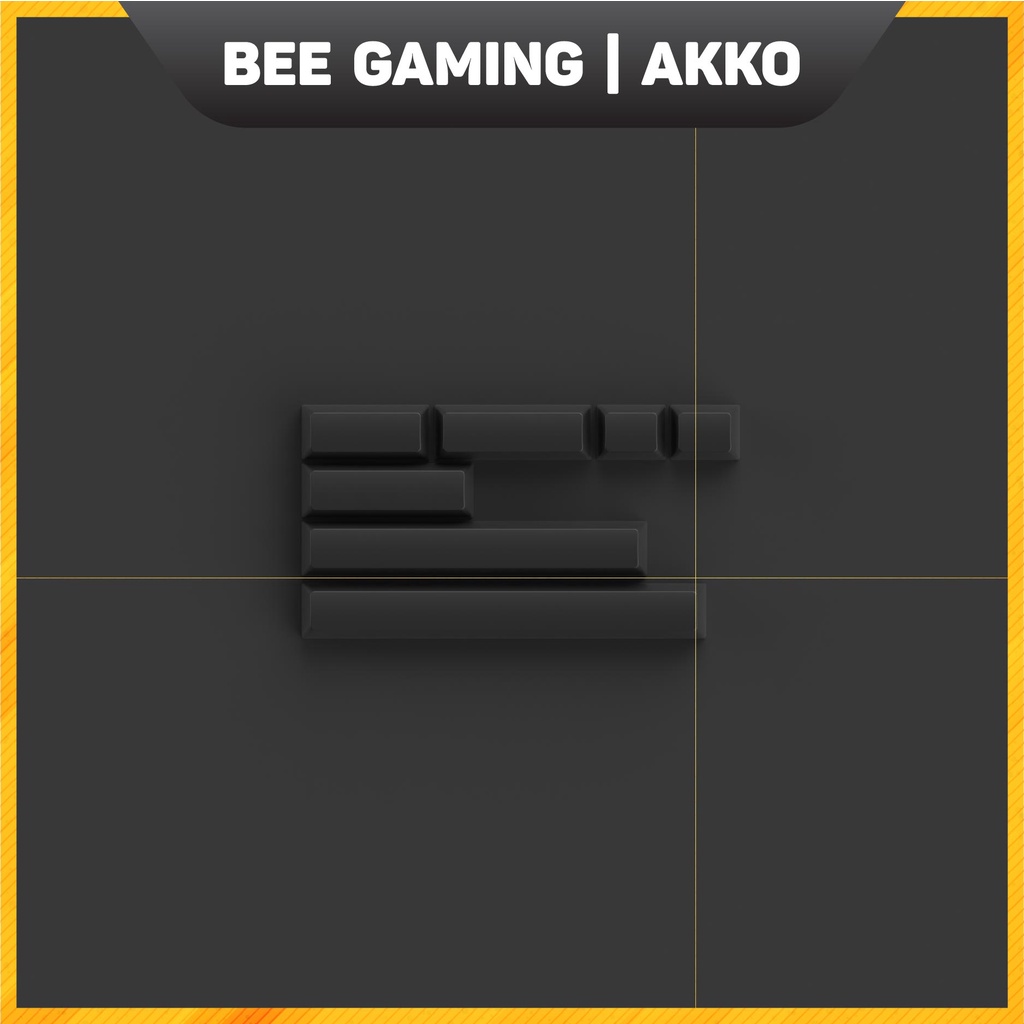 Bộ keycap AKKO – Black &amp; Gold (Chất liệu ABS Double-Shot / SAL profile / 195 nút)