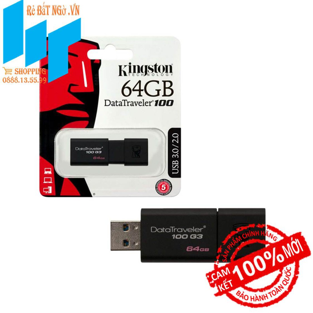 USB 64GB 3.0 DT100G3 BH 60T | WebRaoVat - webraovat.net.vn