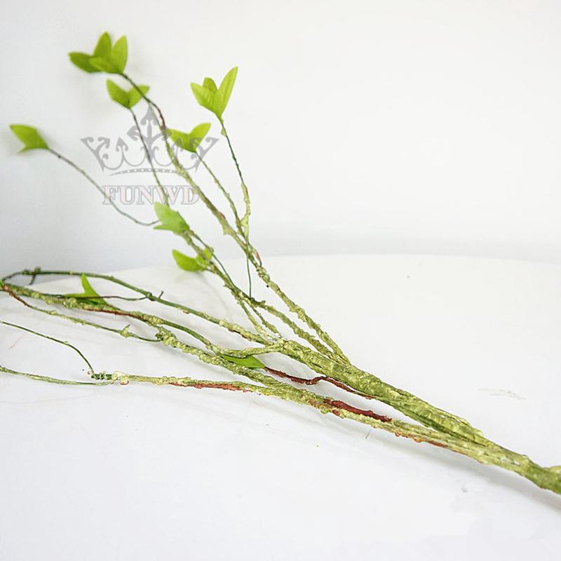 Artificial Tree Branch Indoor Display Garden Fake Plastic Simulation Dry Vine Green Leaf DIY Outdoor Decoration