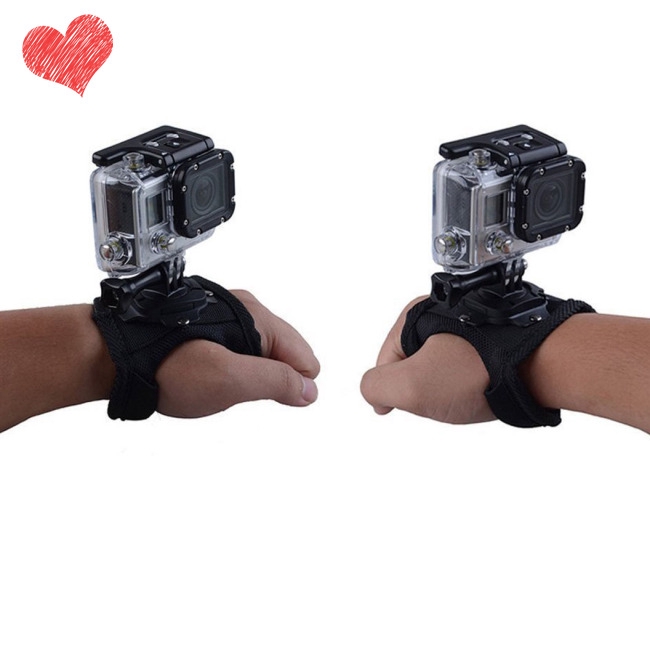 360 Degrees Wrist Band Arm Strap Belt Tripod Mount for GoPro Hero 5/4/3+ Camera