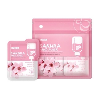 Set 12 mặt nạ ngủ hoa anh đào sakura mud mask laikou
