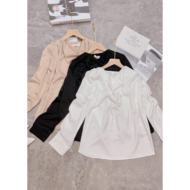 ÁO ĐŨI LỤA TAY DÀI CỔ ĐỔ | BigBuy360 - bigbuy360.vn