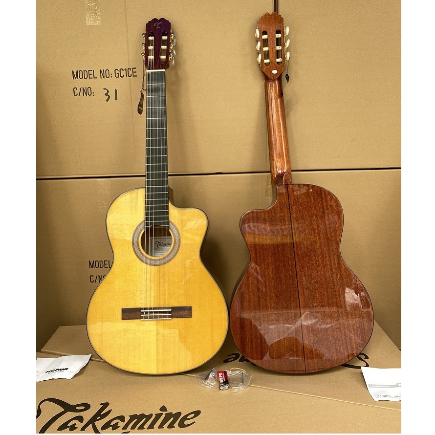 Guitar classic Takamine GC1CE dáng khuyết EQ