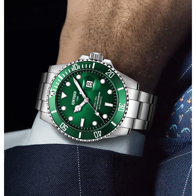 Đồng Hồ Cơ Nam KINYUED J027 Chính Hãng, Máy Citizen Bền Bỉ - Chính Xác, Dây Thép Cao Cấp - Hàng Fullbox