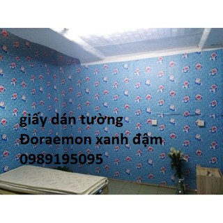 GIẤY DÁN TƯỜNG DOREMON XANH ĐẬM