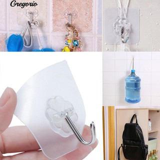 6 móc treo đồ dán tường hình bông hoa trong suốt