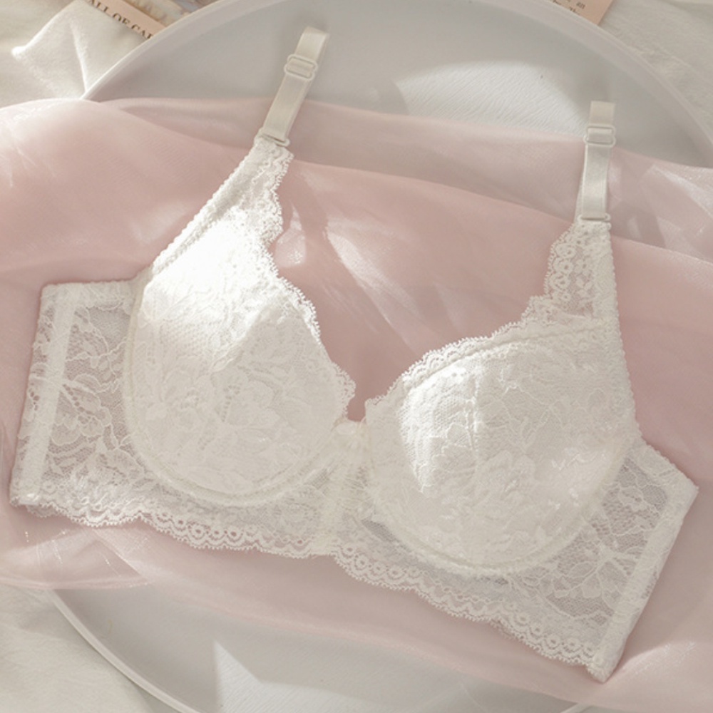 Áo lót không gọng mềm mại thoáng khí phối ren có thể điều chỉnh thời trang gợi cảm cho nữ
