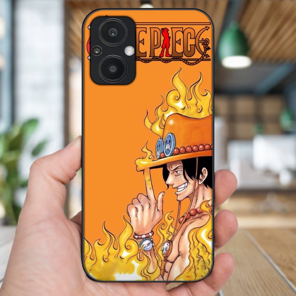 Ốp lưng Oppo Reno 7Z 5G viền đen in hình Ace One Piece