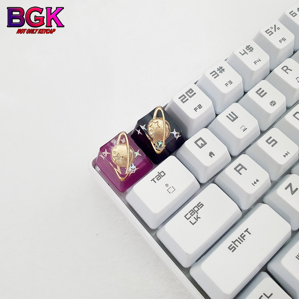 Keycap Lẻ hình hành tinh ngoài vũ trụ cực đẹp OEM profile ( keycap resin độc lạ )( Keycap Artisan )