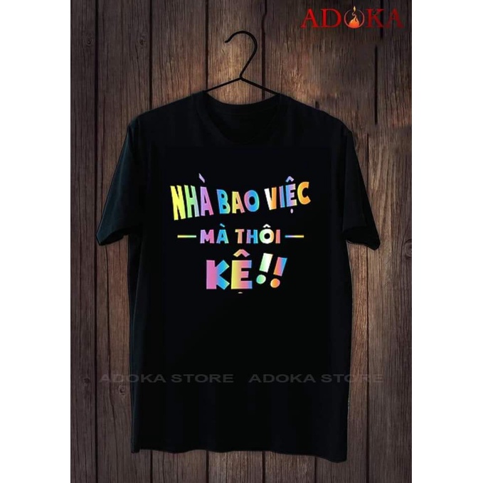 Áo thun tay ngắn in hình phản quang 7 màu cực chất, coton thoáng mát