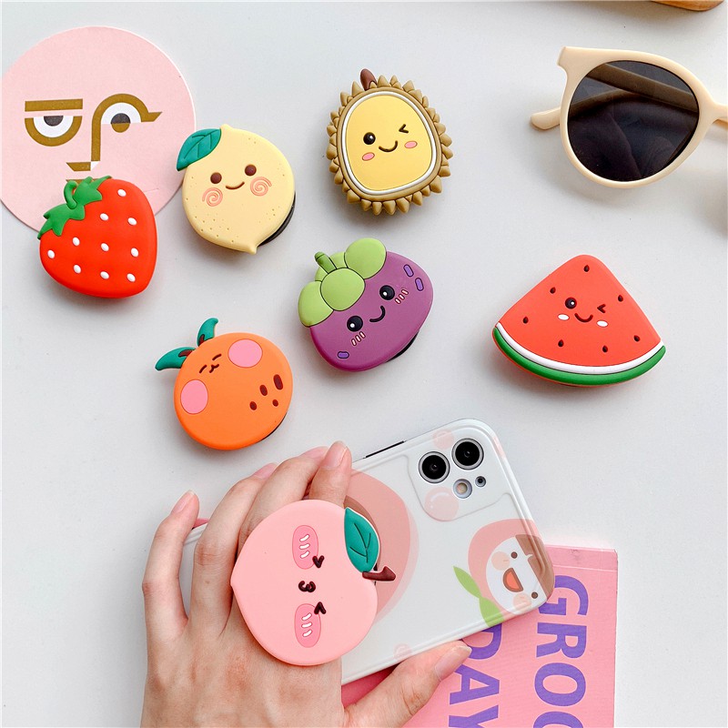 Giá đỡ điện thoại popsocket cao su hình trái cây, GRIPTOK, momostick, POPSOCKET Trơn | BigBuy360 - bigbuy360.vn