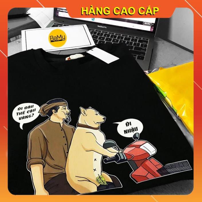 [𝐅𝐑𝐄𝐄 𝐒𝐇𝐈𝐏] Áo Thun Cao Cấp Cậu Vàng - Lão Hạc Đi Nhậu (Chuẩn Hàng VNXK, Nam Nữ Mặc Đều Đẹp)