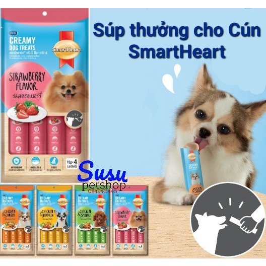 Súp thưởng SmartHeart cho chó Creamy Dog Treats -dạng thanh