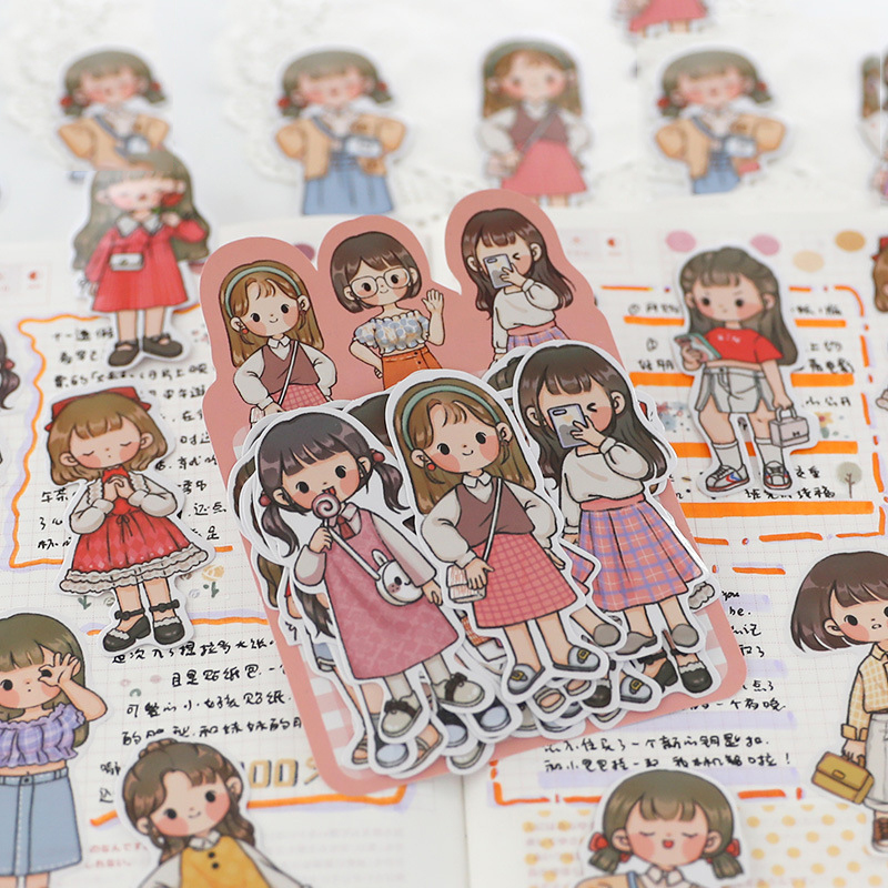 Bộ 20 Miếng Dán Trang Trí Hình Nhân Vật Hoạt Hình Đáng Yêu