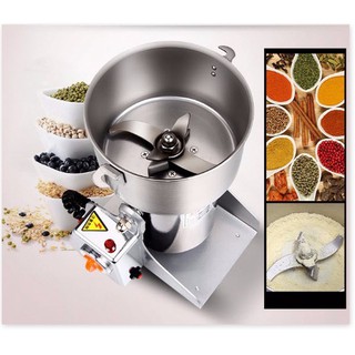 Máy xay đồ khô nghiền tinh bột nghệ ngũ cốc tam thất loại 800g inox sáng bóng đẹp