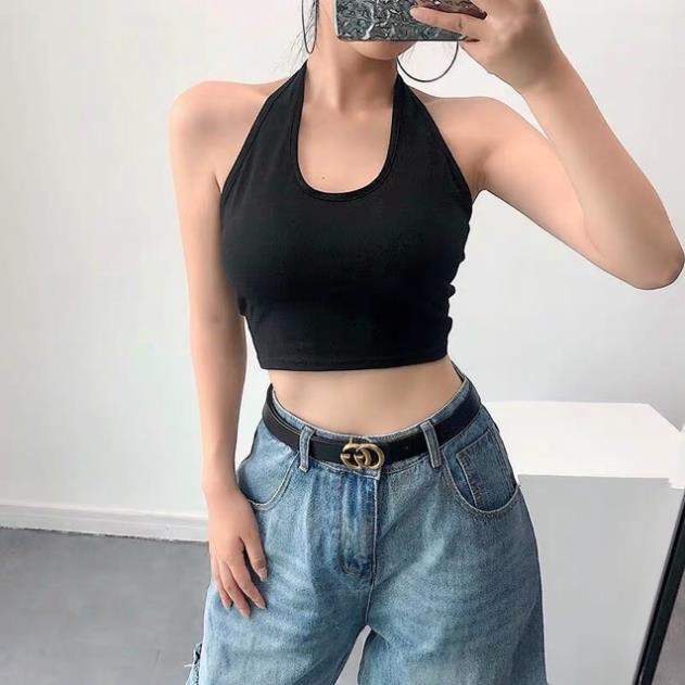 áo yếm hở lưng áo kiểu croptop tròng cổ sexy New