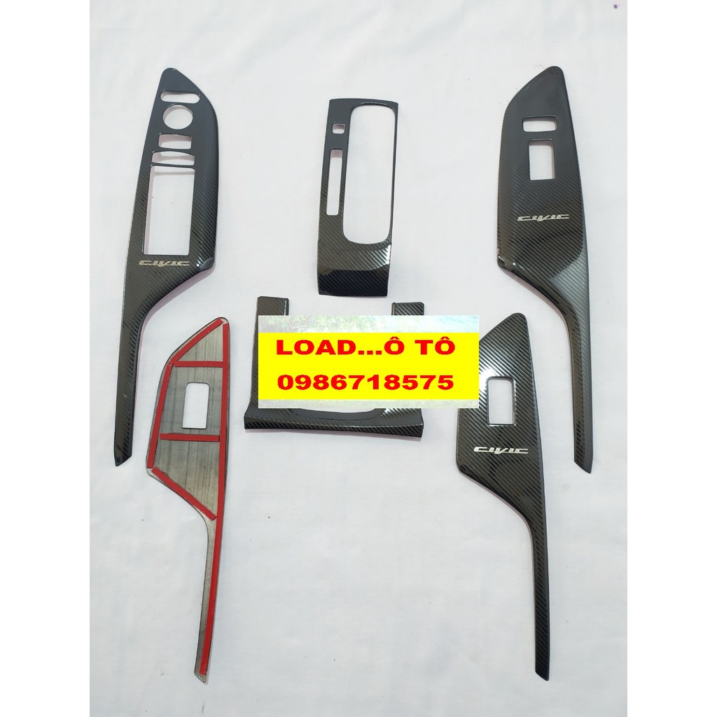 Ốp Nội Thất Honda Civic 2022-2019 Vân Carbon Cao Cấp