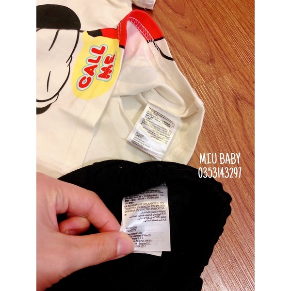 Set bộ Mickey thun cotton bé trai