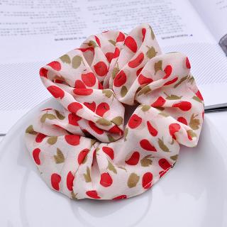 INS Cúc Scrunchies Dây buộc tóc hoa