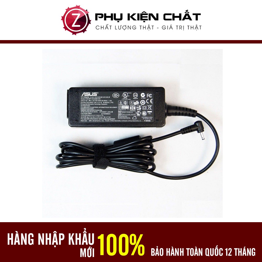 Sạc cho Laptop Asus Eee PC 1018 1018P 1215N 19V 2.1A Bảo Hành Toàn Quốc 12 Tháng + Tặng Dây Nguồn 1.5m