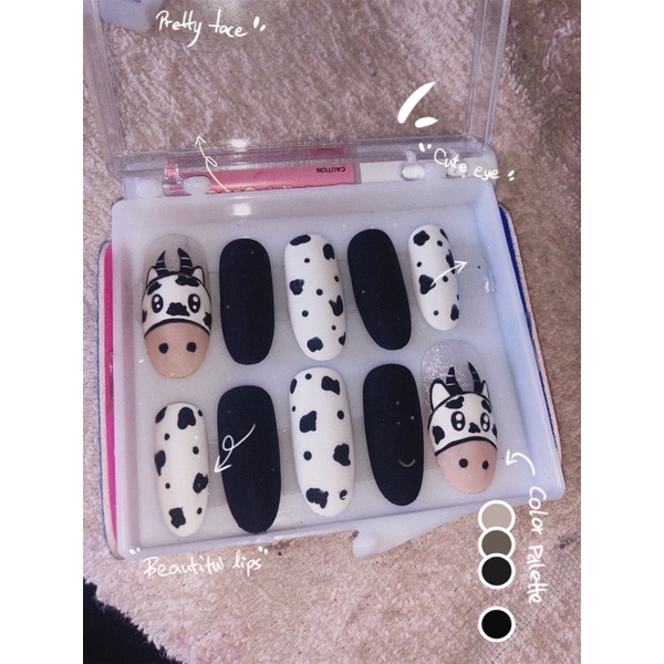 [SALE] Nail box -móng giả mẫu Bò sữa [sốc]