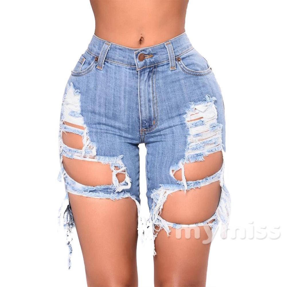 Quần Short Jean Rách Thời Trang Nữ