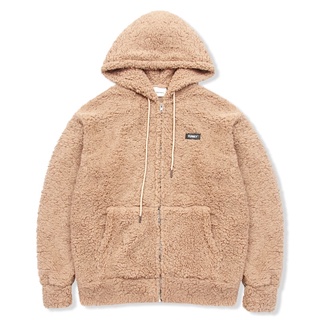 ÁO KHOÁC HOODIE ZIP LÔNG NAM NỮ CÓ MŨ RỘNG UNISEX MÀU NÂU BEIGE FUNKY