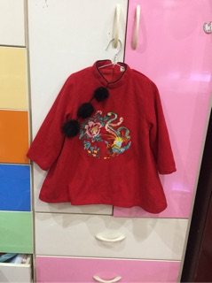 Váy zen đỏ cho bé