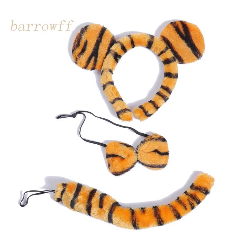 Set 3 Băng Đô Tai Hổ Và Đuôi Cá Đáng Yêu Hóa Trang Halloween