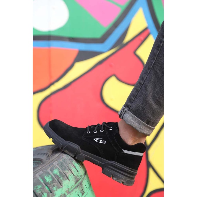 Giày bảo hộ ZG chống đinh, chống va đập, chống trơn trượt, cổ thấp, da bò lộn, thời trang,  chính hãng | BigBuy360 - bigbuy360.vn