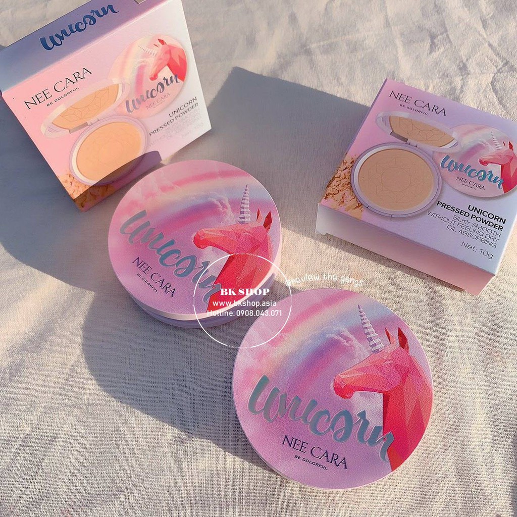 [Thái Lan] Phấn Phủ Kiềm Dầu Mỏng - Mịn Nee Cara Unicorn Pressed N663