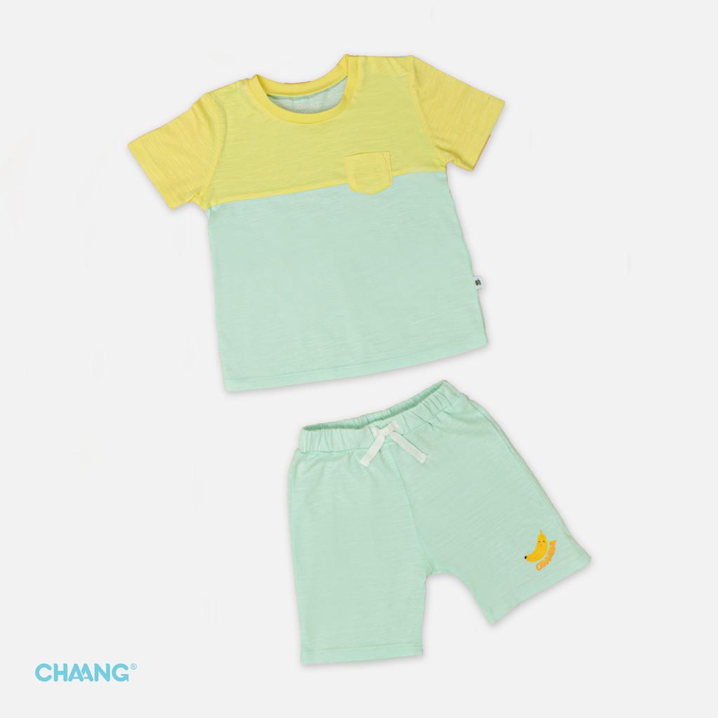 Bộ cộc bé trai CHAANG có túi Chaangana