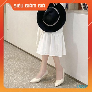 Giày Cao Gót 6 Phân Da Lì Mũi Nhọn