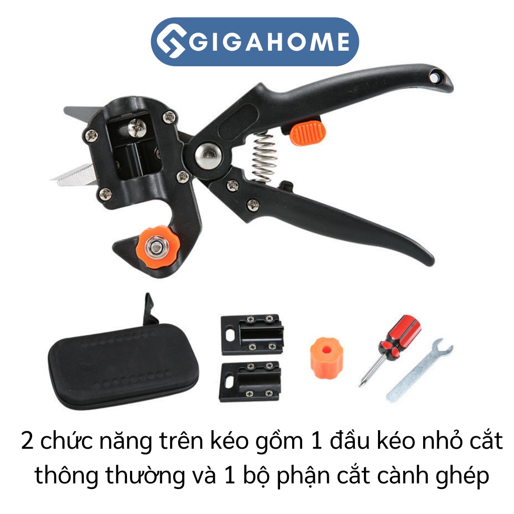 Kéo Ghép Cành Đa Năng Chuyên Dụng 2 Đầu GIGAHOME Tặng 2 Lưỡi Cắt Và Trụ Đỡ 8463