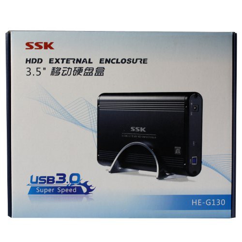 HDD BOX SSK 3.5 SATA HE G130 (3.0), HỘP ĐỰNG Ổ CỨNG MÁY BÀN 3.5 SATA SSK HE G130