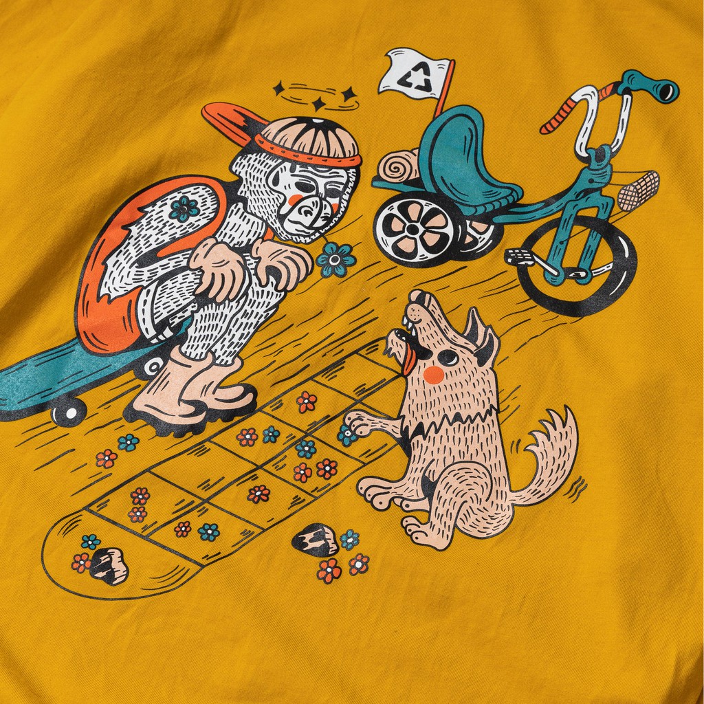 Áo Thun Gori Oldskull - Goricycle tay dài - Vàng | BigBuy360 - bigbuy360.vn