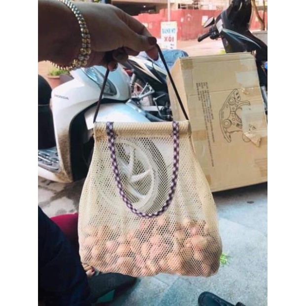 Túi lươí đa năng đựng hành tỏi, trái cây, gia dụng